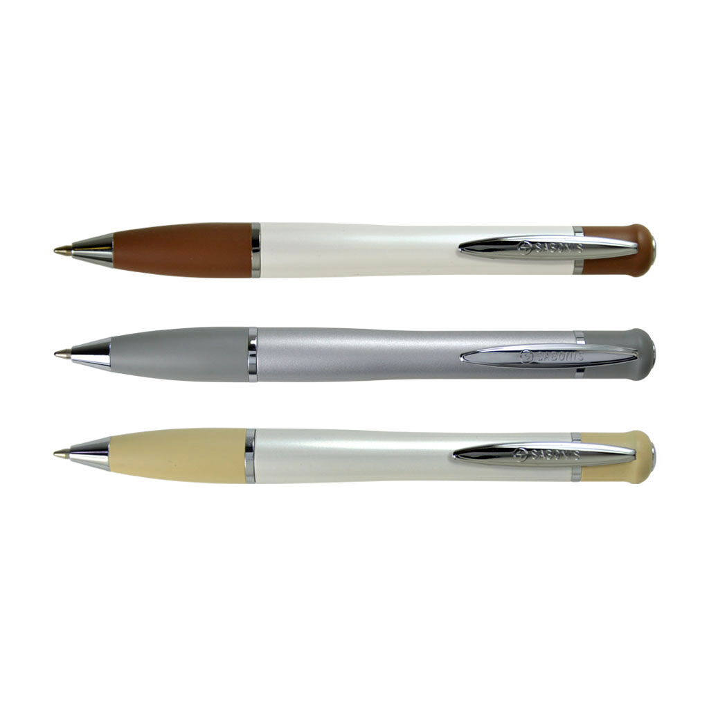 Bolígrafo SABONIS modelo LIBERTY.Su diseño es la combinación del buen hacer lujo y personalidad. Ideal para las grandes ocasiones y el momento exacto para ser utilizada. Calidad garantizada.Precio unitario, incluye estuche.Color: Café y beige.Tinta: Negra.