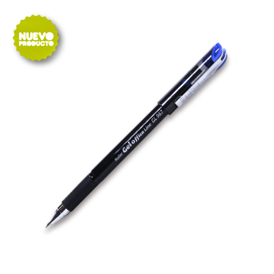 BOLÍGRAFO DE GEL DE 1.0 MM.CAJA C/ 12 PIEZAS.TINTA: NEGRA, AZUL Y ROJA.