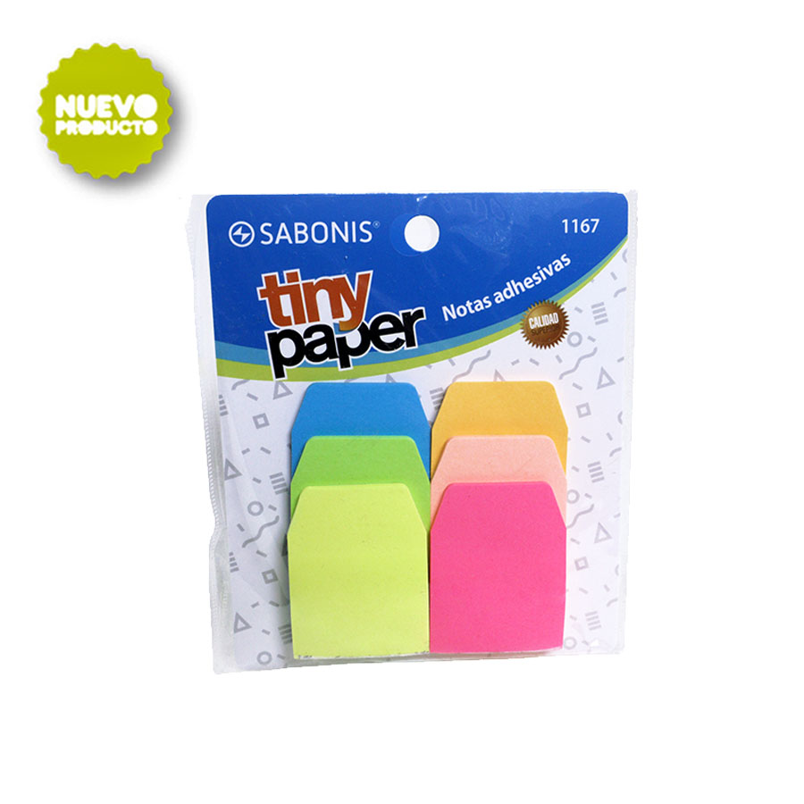 NOTAS ADHESIVAS&nbsp;6 COLORES C/ 3 TAMAÑOS / 120 PIEZAS.