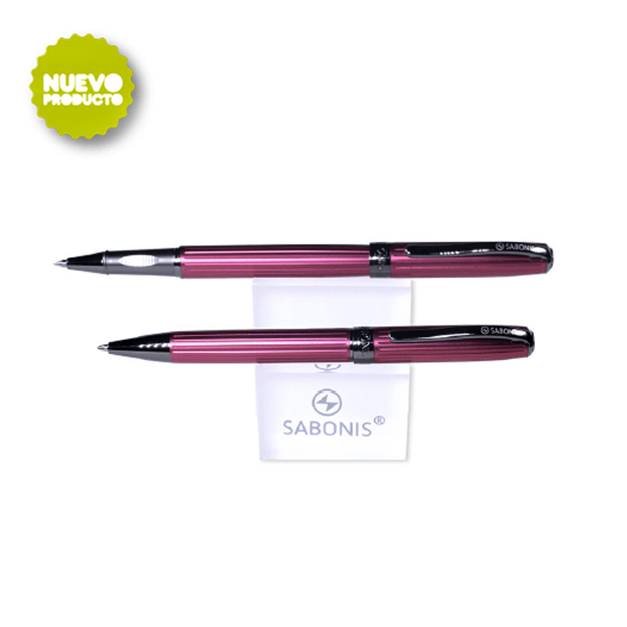 JUEGO DE BOLÍGRAFO + ROLLER.Su diseño es la combinación del buen hacer lujo y personalidad. Ideal para las grandes ocasiones y el momento exacto para ser utilizada. Calidad garantizada.Precio por juego, incluye estuche.Color: Azul celeste y rosa.Tinta: Negra.