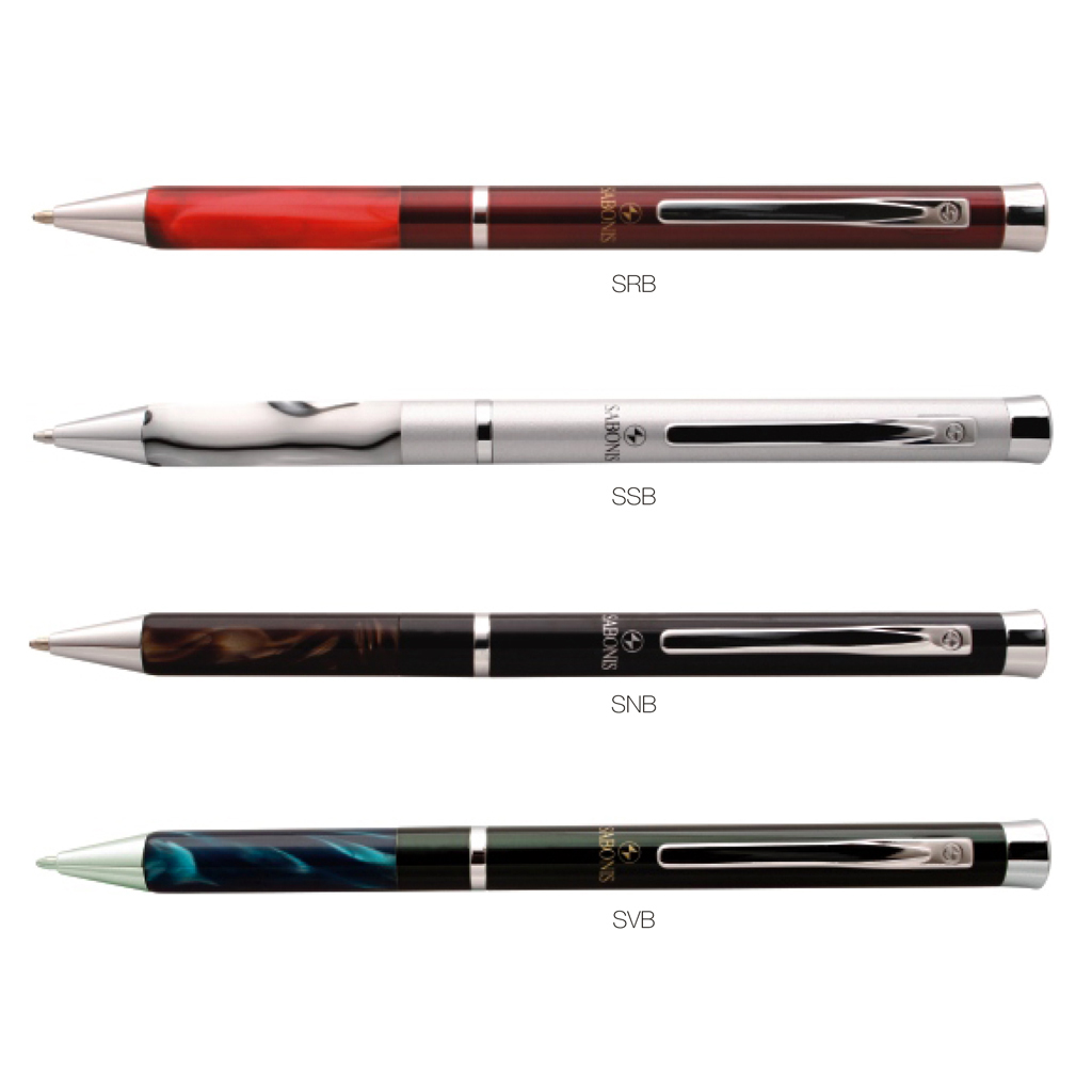 Bolígrafo de Metal.Los boligrafos Sabonis exhiben su autentico diseño y calidad.Con su avanzada tegnologia que permite ahorro de espacio y optimiza resultados para hombres de negocios que exigen resultados.Precio unitario, incluye estuche.Color: Plata y verde.Tinta: Negra.