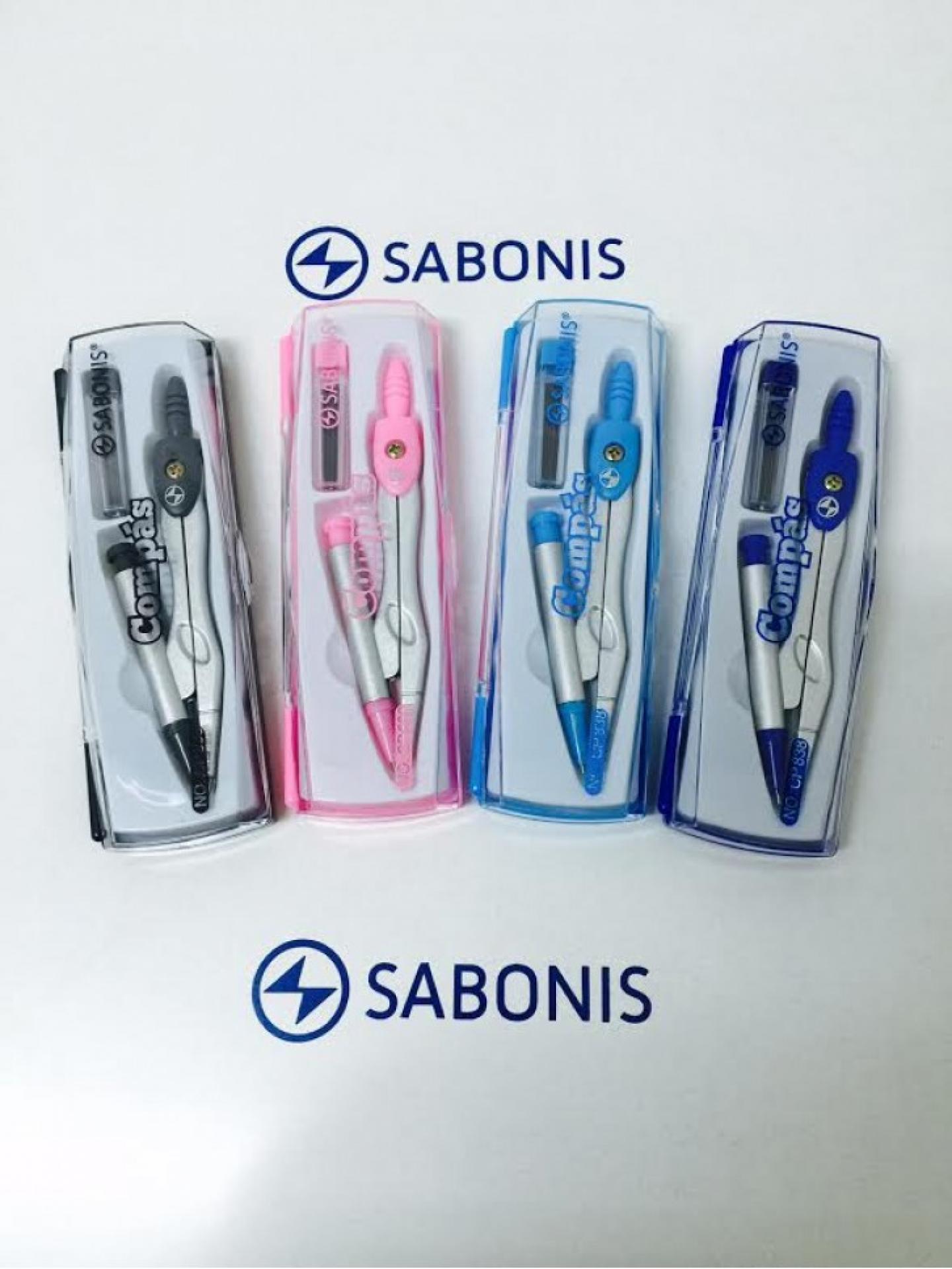 COMPÁS METÁLICO SABONIS 0.7 MM.CAJA C/ 12 PIEZAS.