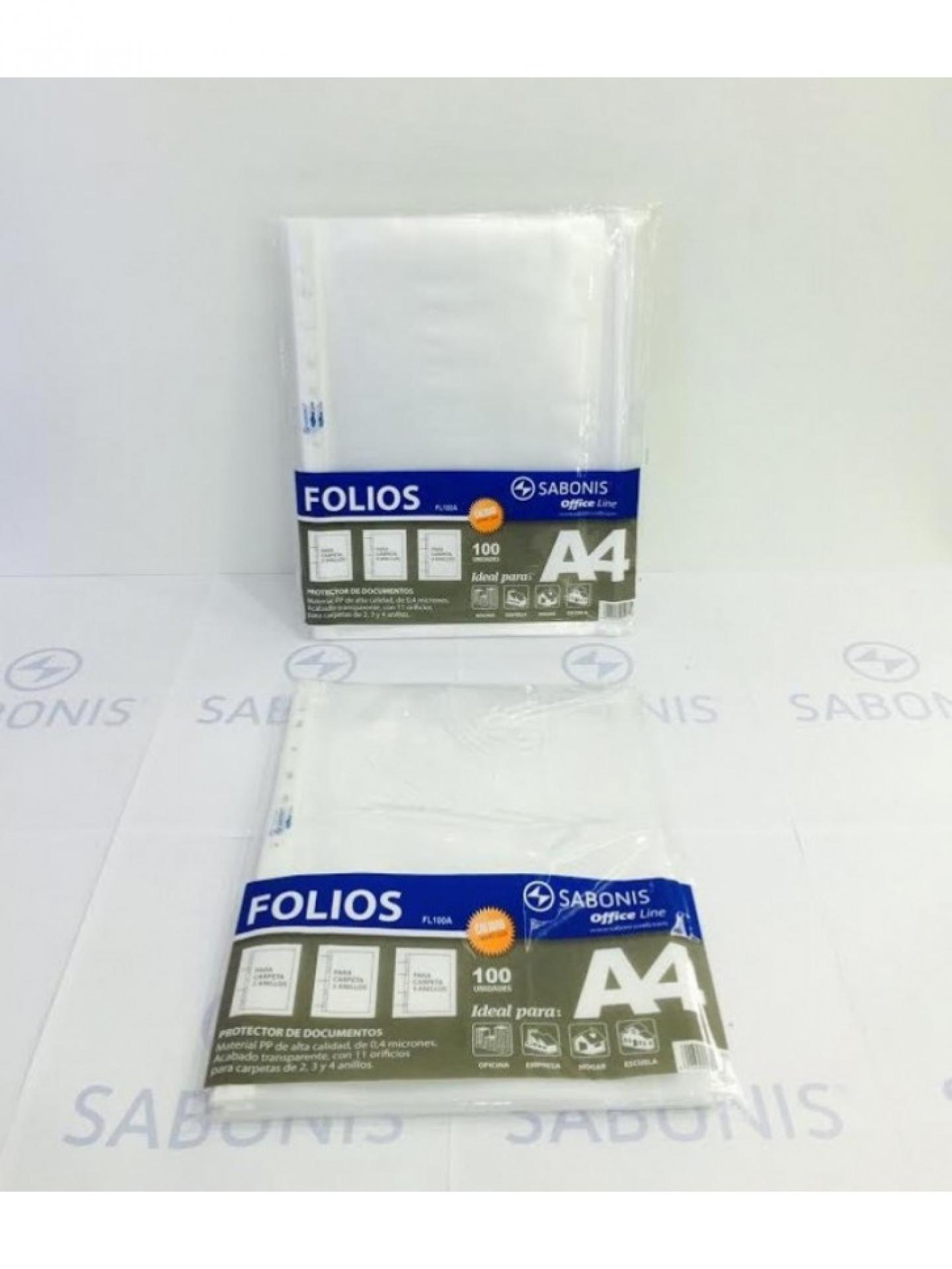 PROTECTORES DE HOJAS C/&nbsp;100 PZAS. T/ CARTA.