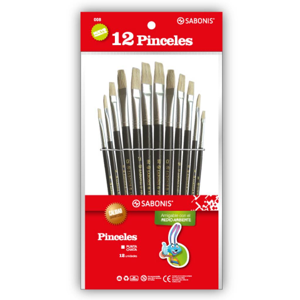 PINCELES SABONIS SET PLANOSC/ 12 PZAS.