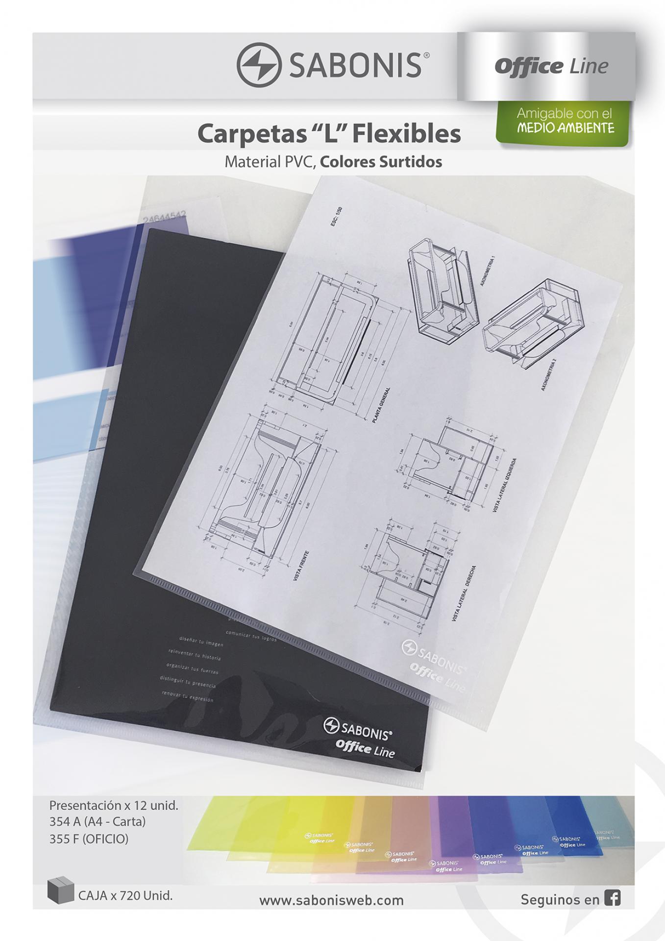 CARPETA TIPO SOBRE DE PLÁSTICO&nbsp;T/ CARTA.SET C/ 12 PZAS POR COLOR.Color: Verde, azul, morado, amarillo.