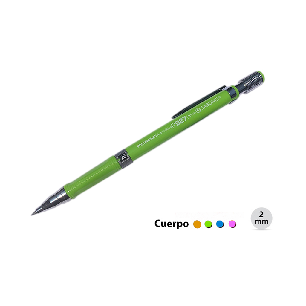 Portaminas FLUO 2 mm.Grip de caucho triangular, la mina es resistente para las exigencias escolares y de oficina. Su precio esta por debajo de su calidad y efectividad, afila mina incluido. Calidad garantizada.Caja c/&nbsp;24 piezas.